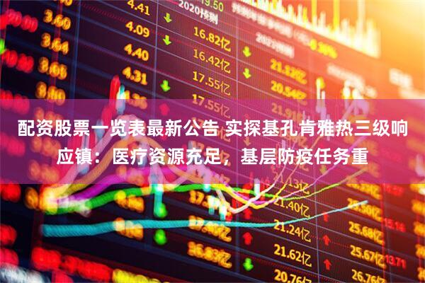 配资股票一览表最新公告 实探基孔肯雅热三级响应镇：医疗资源充足，基层防疫任务重