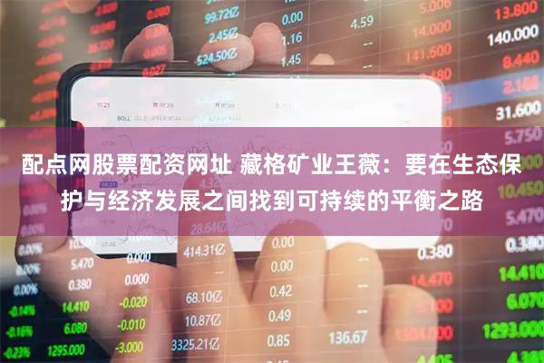 配点网股票配资网址 藏格矿业王薇：要在生态保护与经济发展之间找到可持续的平衡之路